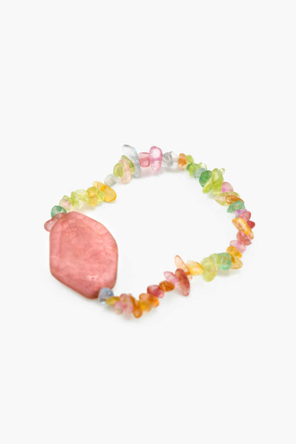 Bracelet Candy Bar pastel Bourjeone en pierres naturelles multicolores