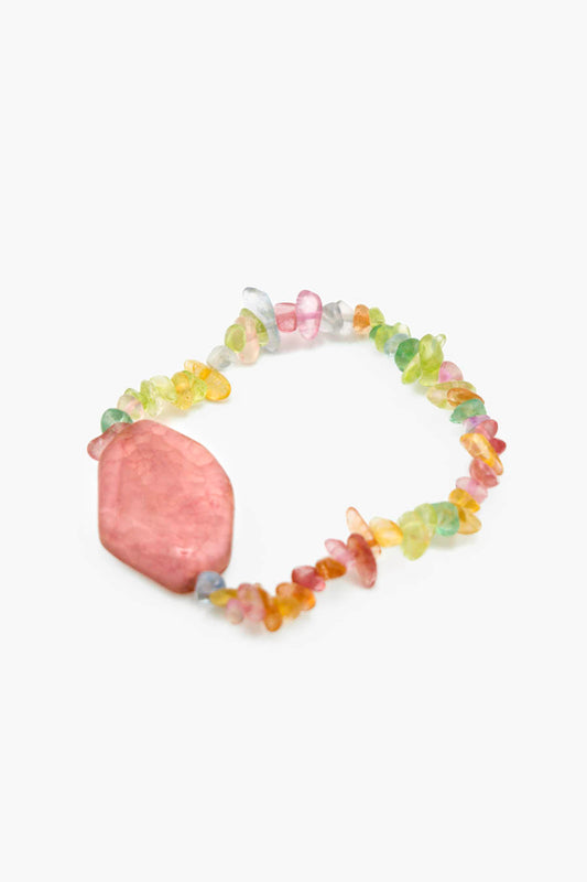 Bracelet Candy Bar pastel Bourjeone en pierres naturelles multicolores