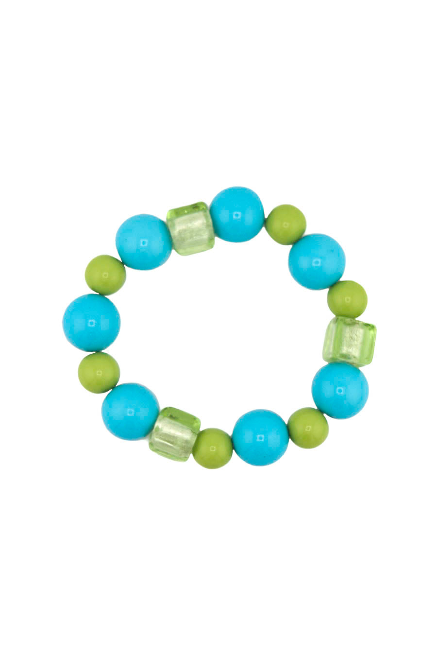 Bracelet artisanal Virgin Mojito fait main à Paris, perles colorées mates