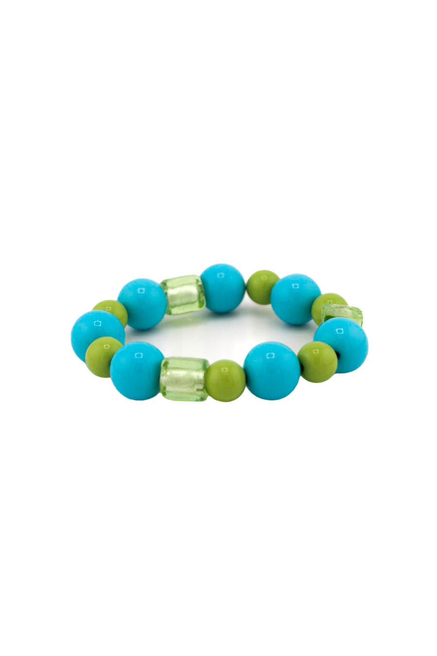 Bracelet Virgin Mojito Bourjeone en perles turquoise et vert citron